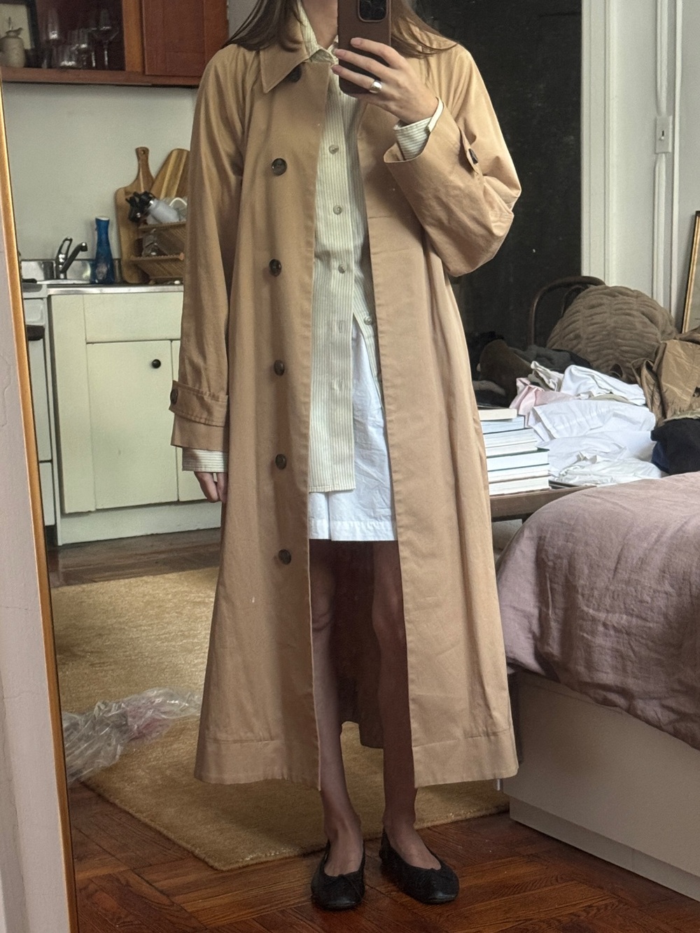 Cos Pleated Trench Coat
